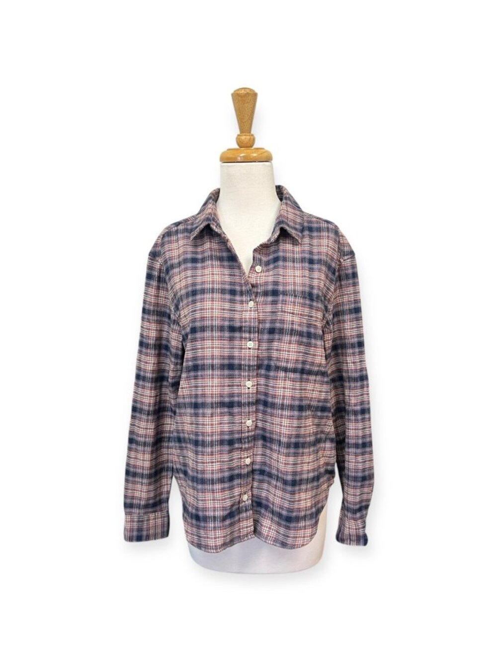 Pendleton Womens Plaid Button Up Shirt Size S Small Red and Blue